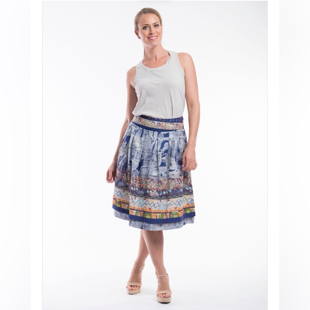 Orientique Naturally Australian Positano Reversible Skirt NWT